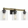 Buy 👏 Kira Home Higgins 23.5" Farmhouse / Bathroom Light, Cylinder Glass Shades ✔️