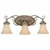Buy 🔥 Vaxcel Avenant Light Bathroom Wall Fixture, French Bronze, 3-Light 👏