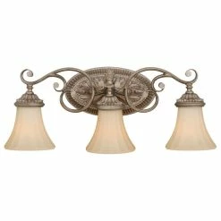 Buy 🔥 Vaxcel Avenant Light Bathroom Wall Fixture, French Bronze, 3-Light 👏