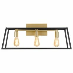 Best reviews of 🤩 Artika Carter 3-Light Bathroom Vanity Wall Light, Black & Gold 🌟