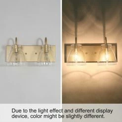 Best deal 🤩 LALUZ Gold Clear Glass Wall Lamp Vanity Light, 2-Light 👏 -Progress Lighting Shop d8417d8f03117e45 2095 w800 h800 b0 p0