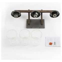 Best reviews of 😉 LALUZ 3-Light Modern Farmhouse Matte Black And Wood Grey Bathroom Vanity Lights ✨ -Progress Lighting Shop d8b112f902c54088 6310 w800 h800 b1 p0