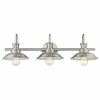 Buy ⌛ Lighting Favorites 3 Light Rustic Bathroom Fixture In Satin Nickel ✔️