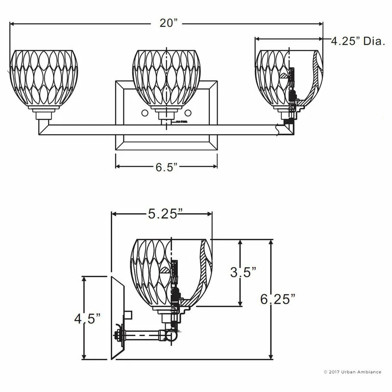 Best reviews of ❤️ Urban Ambiance Luxury Marquis Crystal Nickel Bathroom Light, UQL2621, Naples Collection 💯 7 Best reviews of ❤️ Urban Ambiance Luxury Marquis Crystal Nickel Bathroom Light, UQL2621, Naples Collection 💯 - Image 7