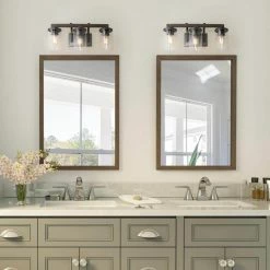 Best reviews of 😉 LALUZ 3-Light Modern Farmhouse Matte Black And Wood Grey Bathroom Vanity Lights ✨ -Progress Lighting Shop dfb17a54036b727e 6310 w800 h800 b0 p0