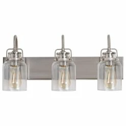 Hot Sale 🔥 Luende 3 Light Dimmable LED Vanity Light Modern Wall Sconces, Silver 🎉