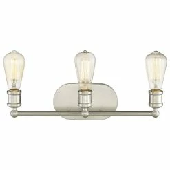 Best Pirce 🥰 Trade Winds Lighting 3-Light Bathroom Vanity Light In Brushed Nickel 🔥