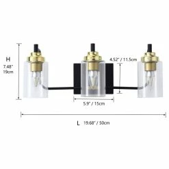 Flash Sale 🧨 Aiwen Industrial Metallic Cylinder Transparent Glass Shade Vanity Lighting, 3-Lights 🔥 -Progress Lighting Shop eb7175280285f39c 5356 w800 h800 b1 p0