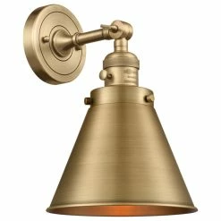 Deals 🔔 Innovations Lighting Appalachian 1-Light Sconce, Brushed Brass, Brushed Brass ✔️