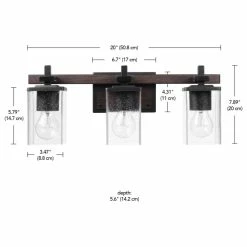 Best Sale ❤️ Globe Electric 3-Light Matte Black Vanity Light With Seeded Glass Shades ⭐ -Progress Lighting Shop f081bb9e01819e23 0501 w800 h800 b1 p0