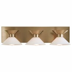 Budget 😉 Light Goods Ringsted 3 Light Bath Vanity, Brushed Brass, Scandinavian ✨