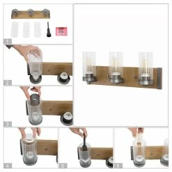 Top 10 🎁 LNC Lighting 3-lights Farmhouse Rustic Bath Vanity Light Fixture Wall Lamp With Glass Shade 🔔 -Progress Lighting Shop f9a13fe203188ce6 4437 w800 h800 b1 p0