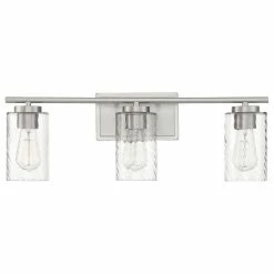 Coupon ❤️ Savoy House 3-Light Bathroom Vanity Light, Matte Black, Brushed Nickel 🛒