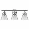 Best Sale ✔️ Globe Electric Parker 3-Light Chrome Vanity Light With Clear Glass Shades 🔥