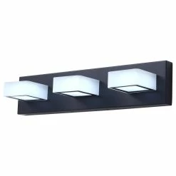 Flash Sale 🥰 Aiwen Concise Integrated LED Light White Square Shape Vanity Lighting, 3-Lights 🤩