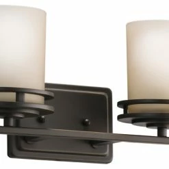 Deals 🎁 Kichler Bath 2-Light, Olde Bronze/Light Opal Glass 🔥