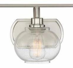 Buy 🥰 Quoizel Trilogy 3-Light 8" Bathroom Vanity Light In Brushed Nickel ✔️