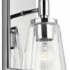 New 🌟 Kichler 45866 Audrea 1 Light 4-3/4"W Bathroom Sconce - Chrome 🎁