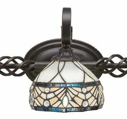 Budget ⭐ Toltec Lighting Elegant� 3-Light Bath Bar, Dark Granite, 7" Royal Merlot Art Glass 💯