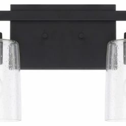 Best deal ❤️ Capital Lighting Fixture Company Capital Lighting Greyson HomePlace 2-Light Vanity 128521MB-449, Matte Black 🌟