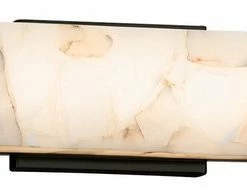 Wholesale 🥰 Justice Design Group LLC Alabaster Rocks! Latitude 19" Linear Wall/Bath, Black, LED 💯