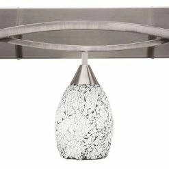 New 🎉 Toltec Lighting Bow 3-Light Bath Bar, Black Copper Finish With 5" Black Fusion Glass, Brushed Ni 🎁