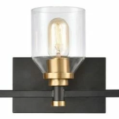 Wholesale 🔔 Bailey Street Home Cylinder Clear Glass Shades Three Light Bath Vanity Straight Arm-Rectangular ⌛