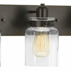 Coupon 🔔 Progress Lighting P300047 Calhoun 3 Light 7"W Bathroom Vanity - Antique Bronze 🔥