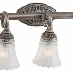 Discount 😉 Minka Aire 3-Light Bath, Brushed Nickel With Etched/Clear Glass Glass ✔️