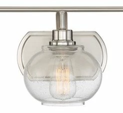 Best Pirce 💯 Quoizel Trilogy Bath Light, 3-Light, Brushed Nickel - TRG8603BN 🤩