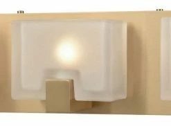 Brand new 🎉 Bailey Street Home Three Light Bath Vanity Satin Brass Finish Frosted Cast Glass - Bathroom 😀