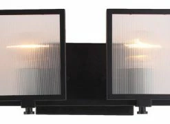 Best Sale 🥰 EGLO USA Henessy 4-Light Bathroom Vanity Fixture, Black And Brushed Nickel 🛒