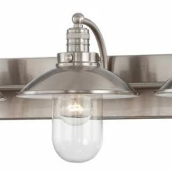 Best Sale ❤️ Minka Aire 3-Light Bath, Brushed Nickel With Clear Glass 😉