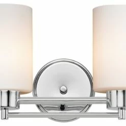 Best deal 🎁 Destination Lighting Modern Bathroom Light With White Glass In Chrome Finish 🎉