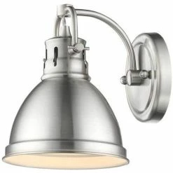 Coupon 🔥 Golden Spike Golden Duncan 1-LT Bath Vanity Light 3602-BA1 PW-PW - Pewter 👍