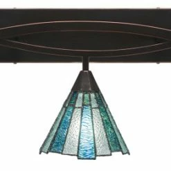 Best reviews of 👏 Toltec Lighting Bow 3-Light Bath Bar, With 7" Sea Ice Art Glass, Black Copper ⌛