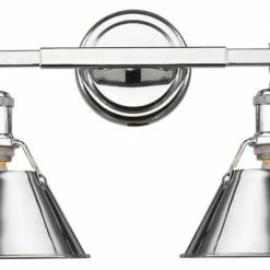 Best deal ✨ Golden Spike Golden Orwell 2-LT Bath Vanity Light 3306-BA2 CH-CH, Chrome ✨