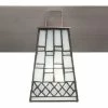 Best Pirce 👍 Toltec Lighting Apollo 3-Light Bath Bar, Graphite Finish With 5" Square Pewter Art Glass 👏